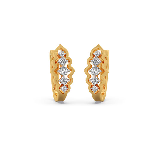 Glacier Ridge Diamond Hoop Earrings Glacier Ridge Diamond Hoop Earrings - Yellow