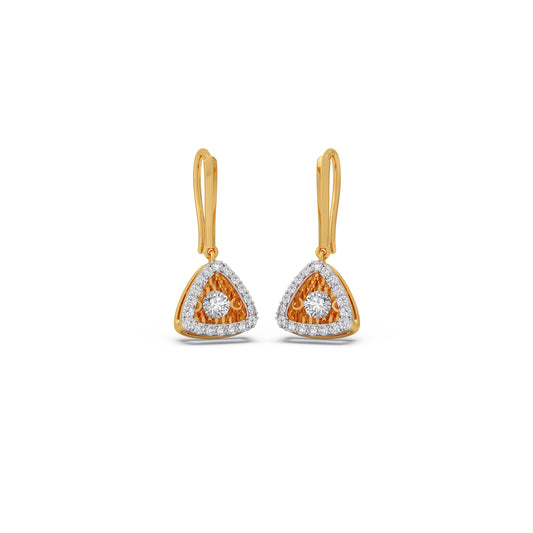 Empress Triangular Diamond Dangle Earrings Empress Triangular Diamond Dangle Earrings - Yellow
