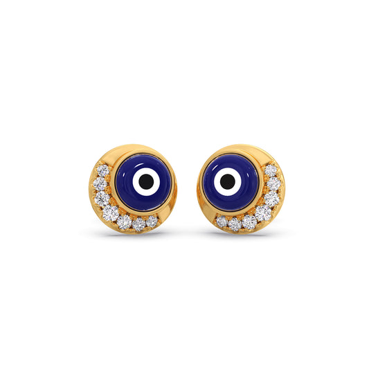 card-product Elevate Round Diamond Evil Eye Stud Earrings