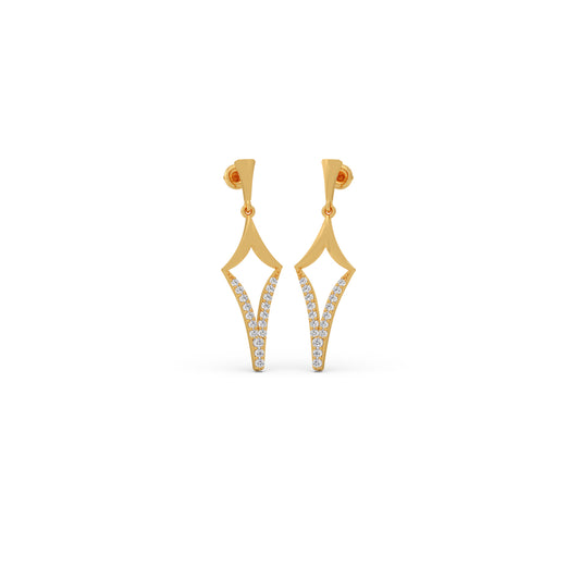 Etherea Round Diamond Dangle Earrings Etherea Round Diamond Dangle Earrings - Yellow