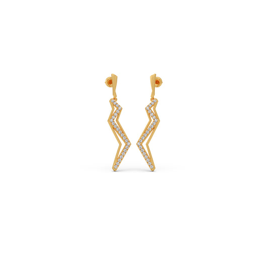Litline Round Diamond Dangling Earrings Litline Round Diamond Dangling Earrings - Yellow