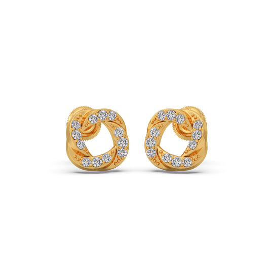 Tiny Cubes Diamond Earrings Tiny Cubes Diamond Earrings - Yellow