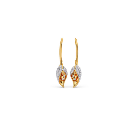 The Calyx Diamond Drop Earrings The Calyx Diamond Drop Earrings - Yellow