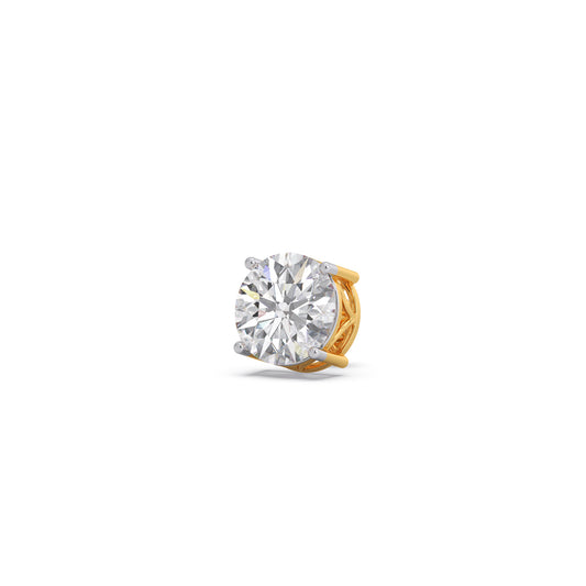 True Spark Round Solitaire Diamond Studs Earrings True Spark Round Solitaire Diamond Studs Earrings - Yellow