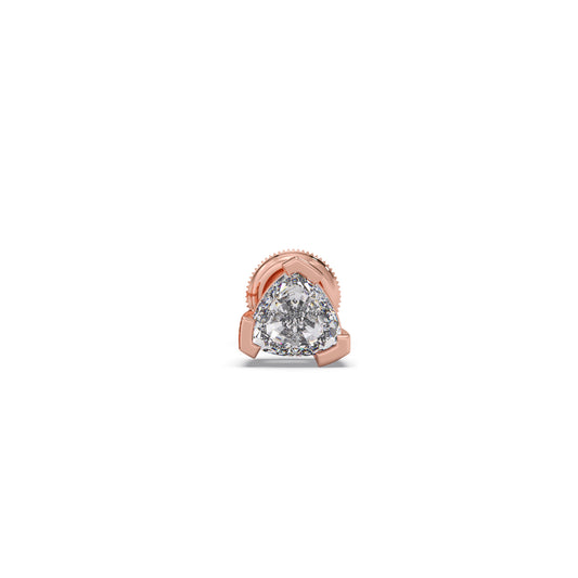 Split Trillion Cut Diamond Men's Stud Split Trillion Cut Diamond Men's Stud - Rose