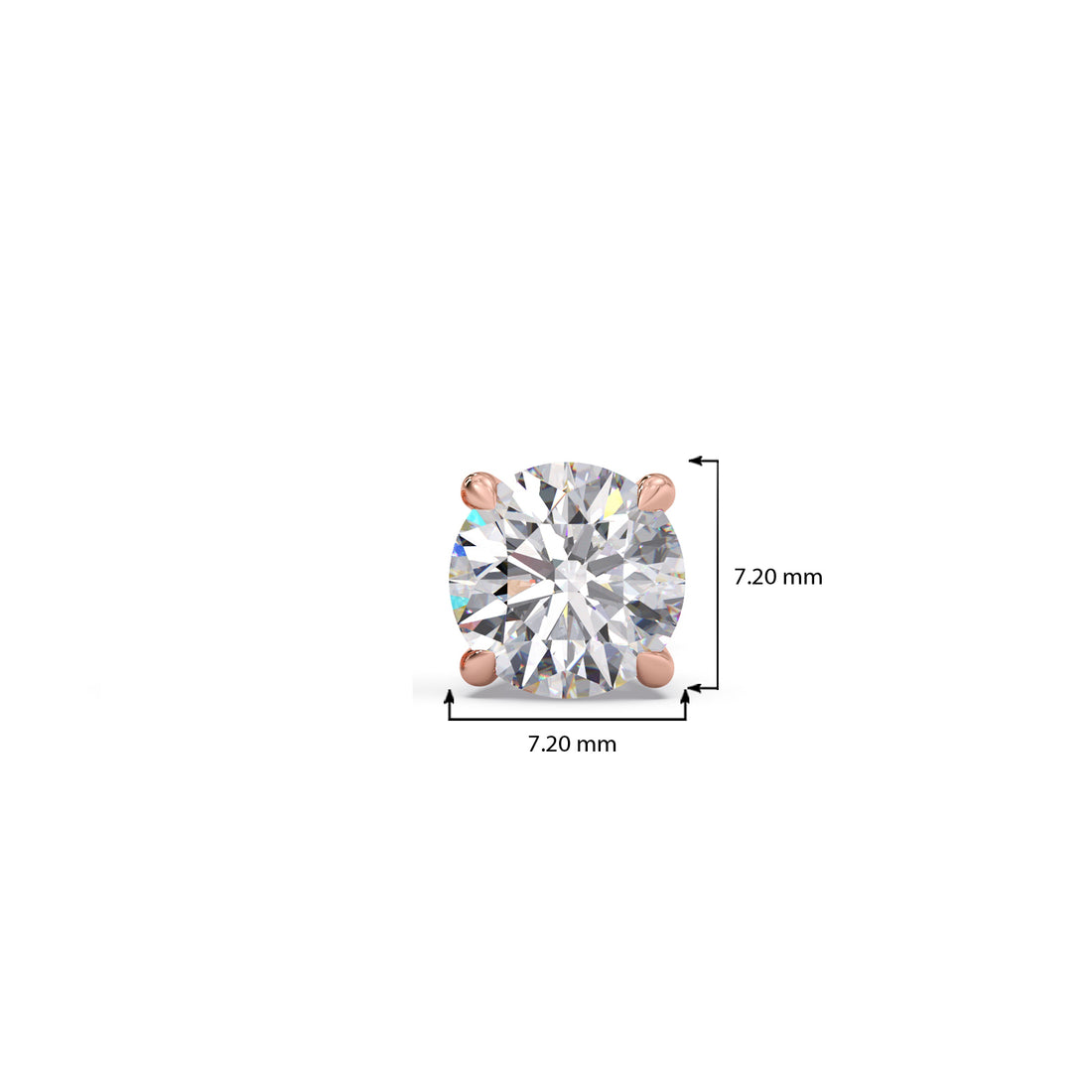 1.55Ct Round Diamond Men's Stud