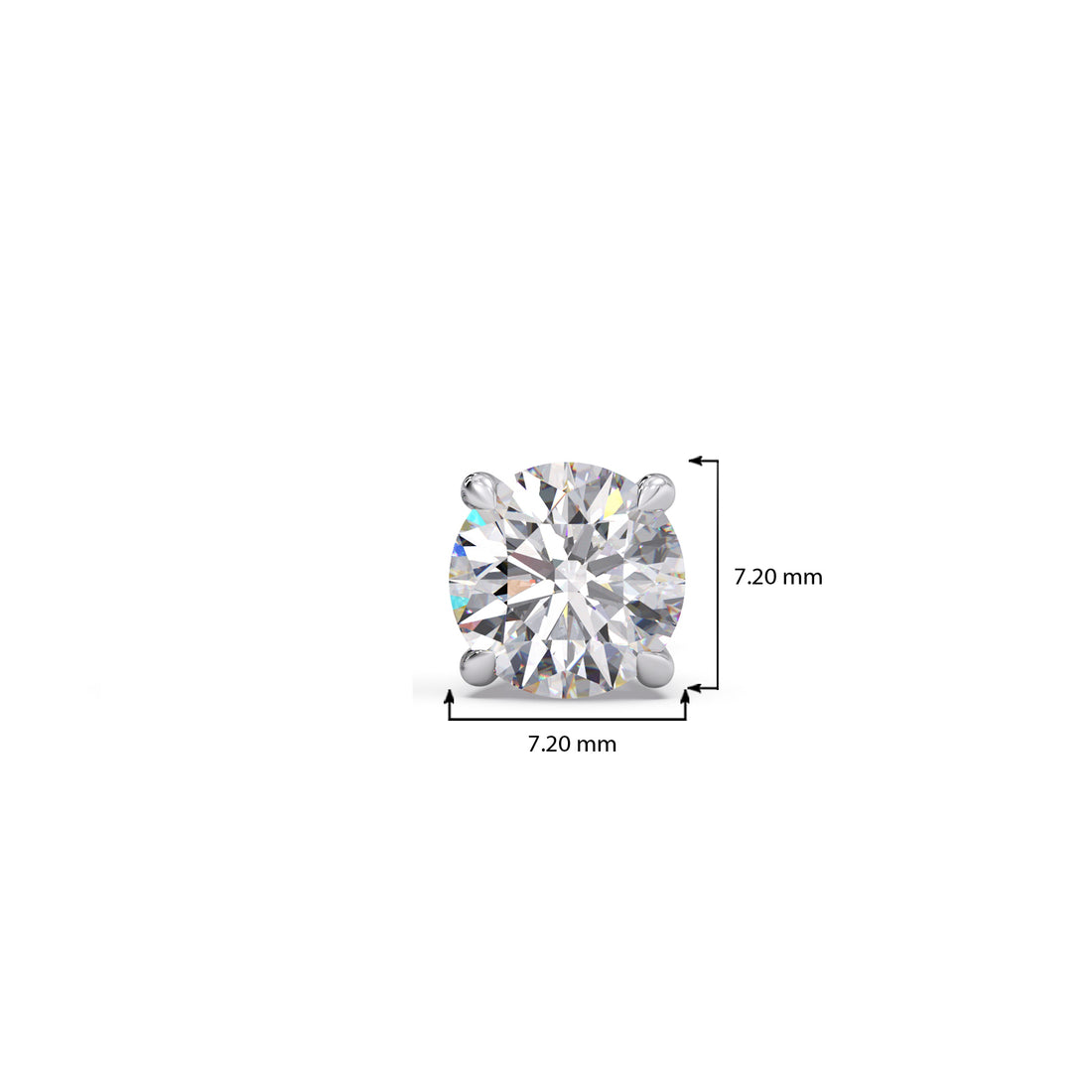 1.55Ct Round Diamond Men's Stud