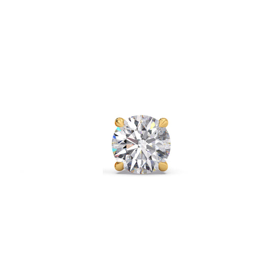 Contemporary Round Solitaire Men's Stud Contemporary Round Solitaire Men's Stud - Yellow