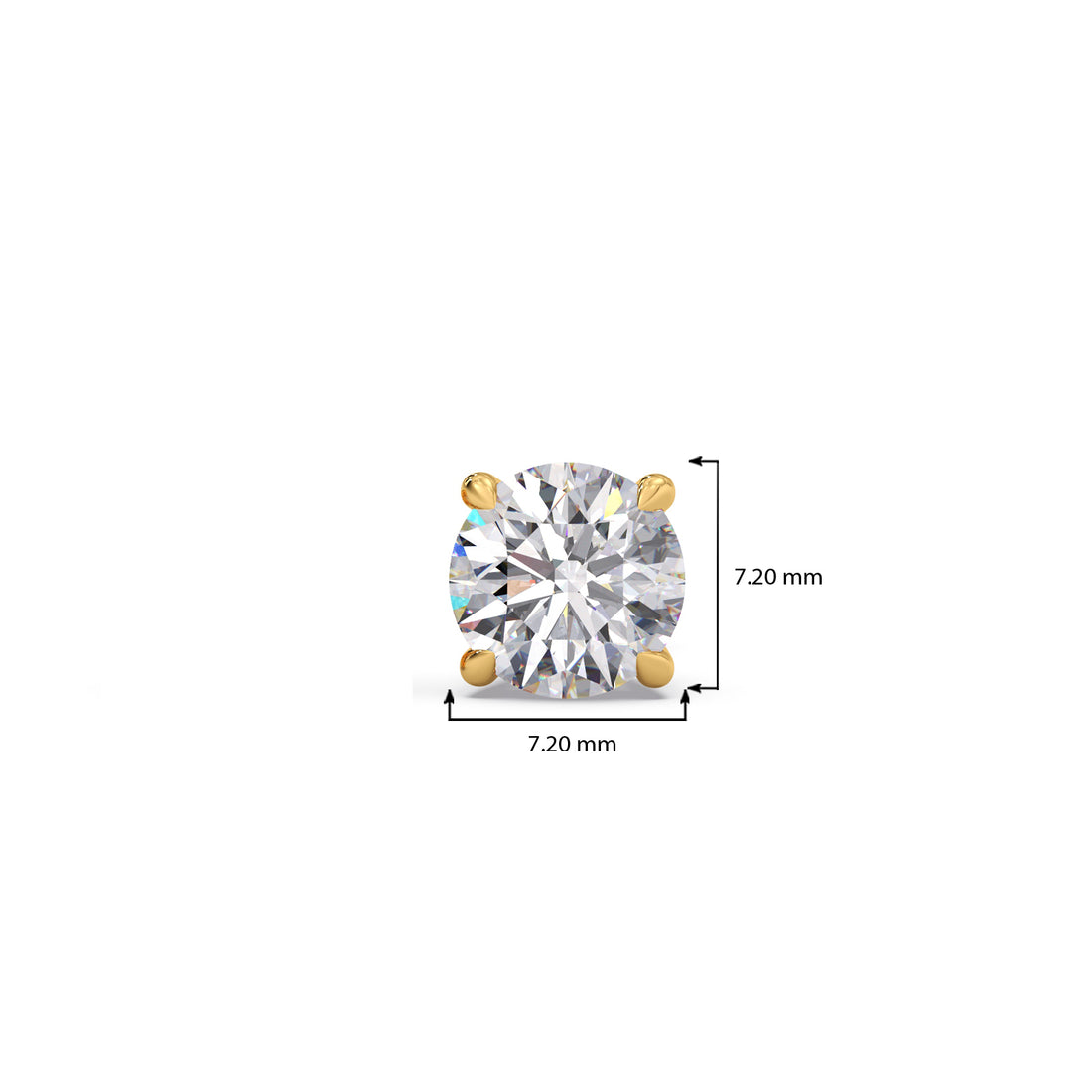 1.55Ct Round Diamond Men's Stud