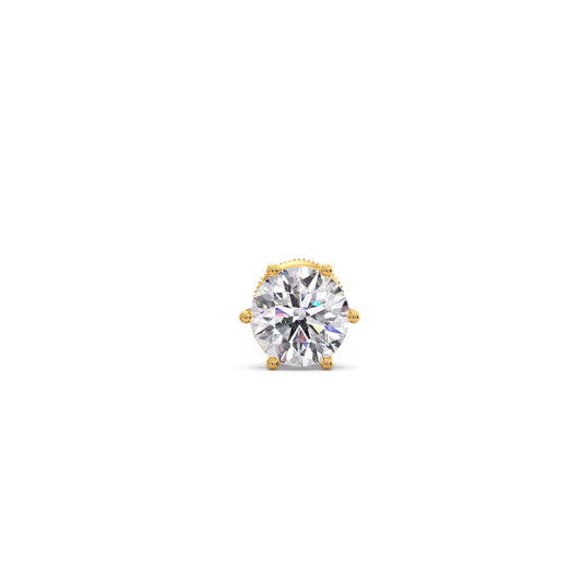 Timeless Round Solitaire Men's Stud Timeless Round Solitaire Men's Stud - Yellow