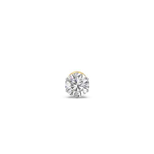 Core Round Solitaire Mens Stud Core Round Solitaire Mens Stud - Yellow