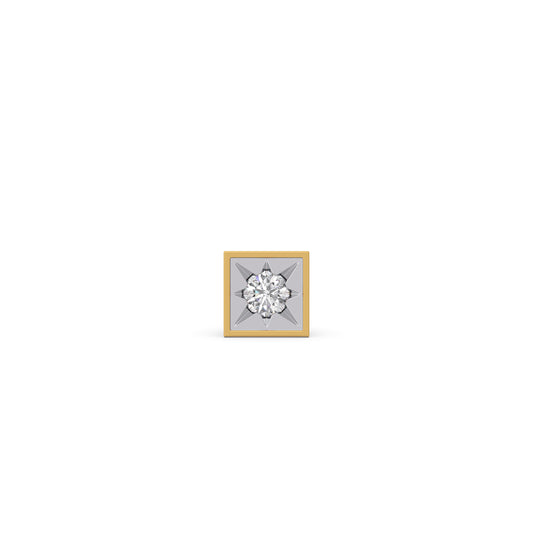 Prism Round Diamond Men's Stud Prism Round Diamond Men's Stud - Yellow