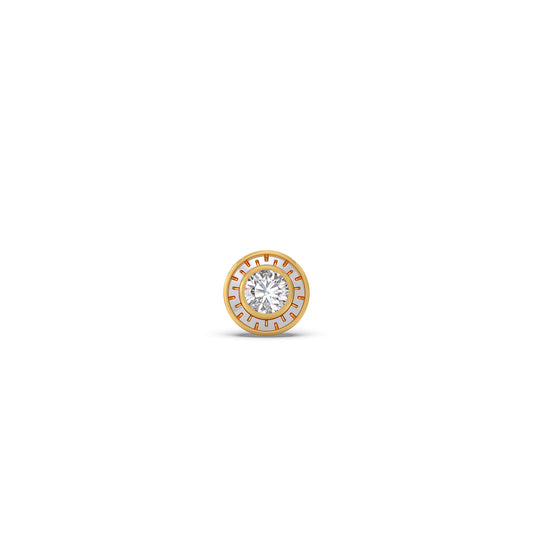 Ivory Round Diamond Men's Stud Ivory Round Diamond Men's Stud - Yellow