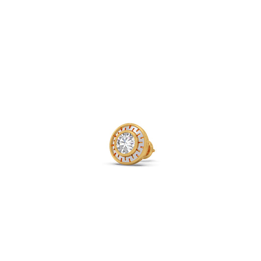Ivory Round Diamond Men's Stud Ivory Round Diamond Men's Stud - Yellow