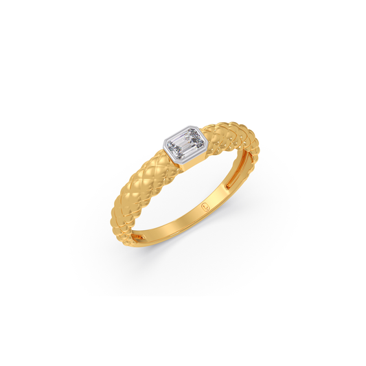 Loomline Emerald Solitaire Ring Loomline Emerald Solitaire Ring - Yellow