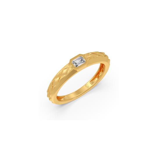 Prism Line Diamond Mens Ring Prism Line Diamond Mens Ring - Yellow