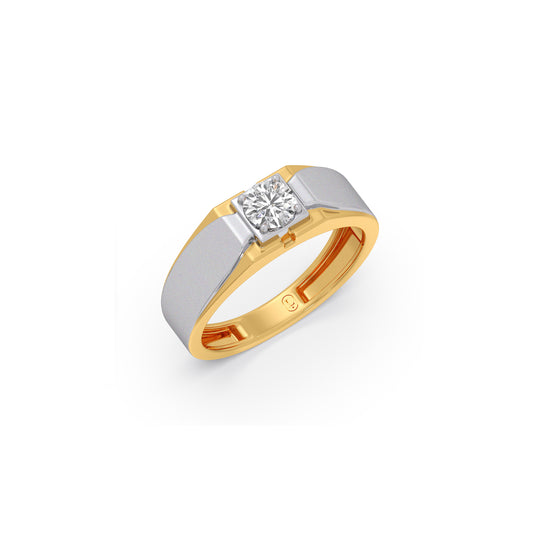 Delicate Legacy Solitaire Diamond Mens Ring Delicate Legacy Solitaire Diamond Mens Ring - Yellow