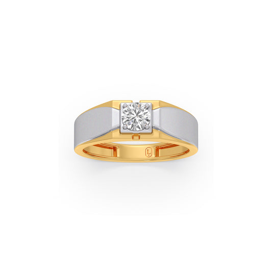 Delicate Legacy Solitaire Diamond Mens Ring Delicate Legacy Solitaire Diamond Mens Ring - Yellow