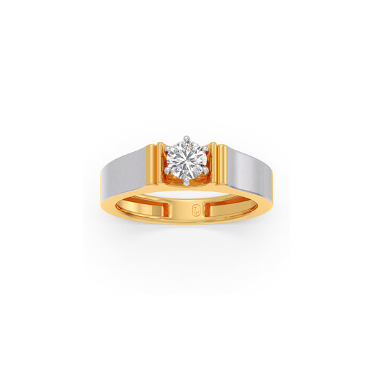 Valor Set Solitaire Mens Ring Valor Set Solitaire Mens Ring - Yellow