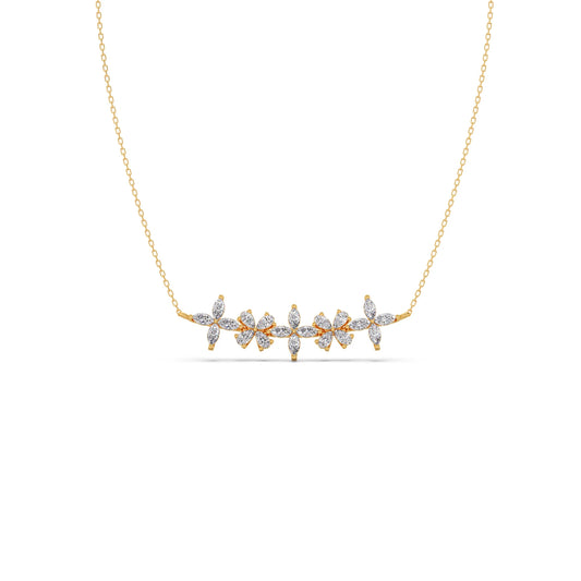 card-product Marquise & Pear Diamond Cluster Necklace