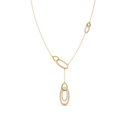 Lariat Necklace with Drop Pendant Lariat Necklace with Drop Pendant - Yellow