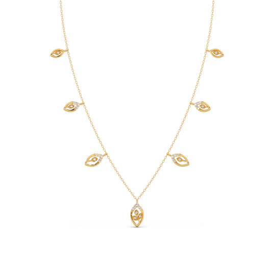 Delicate Pear-Cut Diamond Charm Necklace Delicate Pear-Cut Diamond Charm Necklace - Yellow