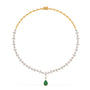 Marquise Diamond and Pear Gemstone Drop Necklace Marquise Diamond and Pear Gemstone Drop Necklace