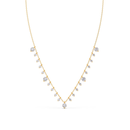 Moonbeam Dangle Round Diamond Necklace Moonbeam Dangle Round Diamond Necklace - Yellow