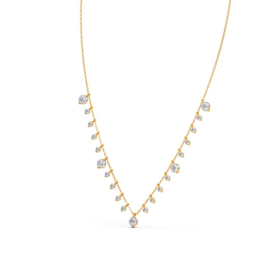 Moonbeam Dangle Round Diamond Necklace Moonbeam Dangle Round Diamond Necklace - Yellow