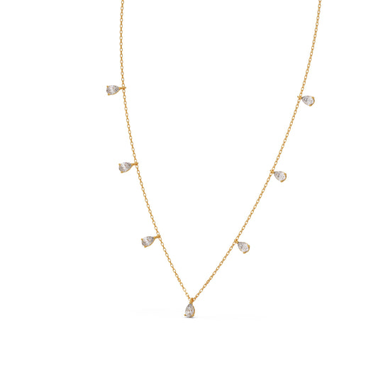 Dangling Pear Diamond Necklace Dangling Pear Diamond Necklace