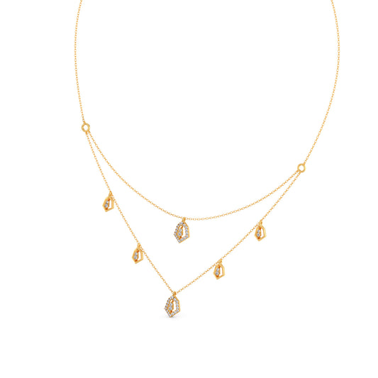 Layered Round Diamond Necklace Layered Round Diamond Necklace