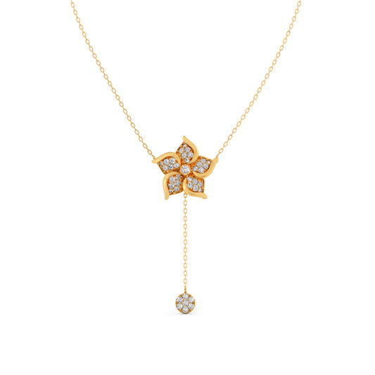 Flywheel Cluster Diamond Necklace Flywheel Cluster Diamond Necklace - Yellow