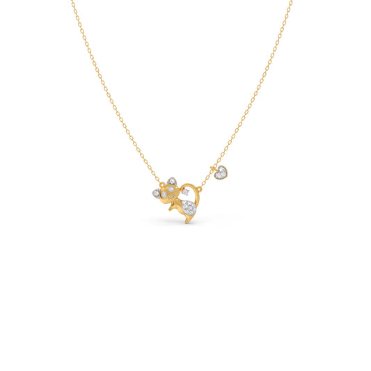 Magic Meow Diamond Kids Necklace Magic Meow Diamond Kids Necklace - Yellow