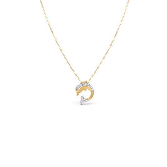 The Golden Fin Diamond Kids Necklace The Golden Fin Diamond Kids Necklace - Yellow