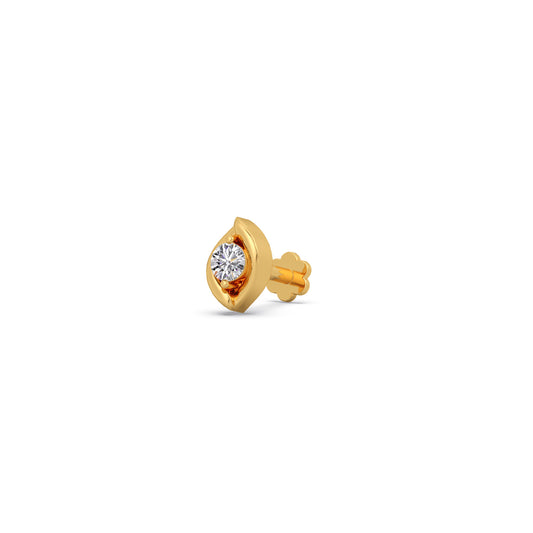 Aura Round Diamond Nose Pin Aura Round Diamond Nose Pin - Yellow