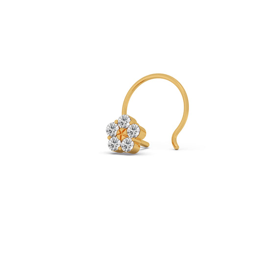 Graceful Round Diamond Nose Pin Graceful Round Diamond Nose Pin - Yellow