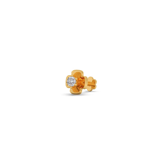 Bloom Round Diamond Nose Pin Bloom Round Diamond Nose Pin - Yellow