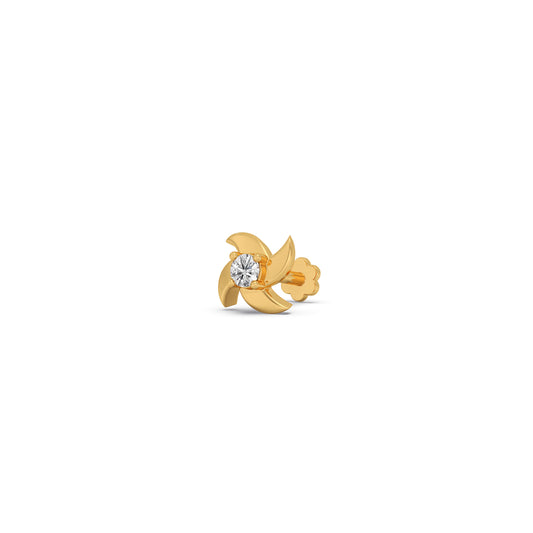 Twirl Round Diamond Nose Pin Twirl Round Diamond Nose Pin - Yellow