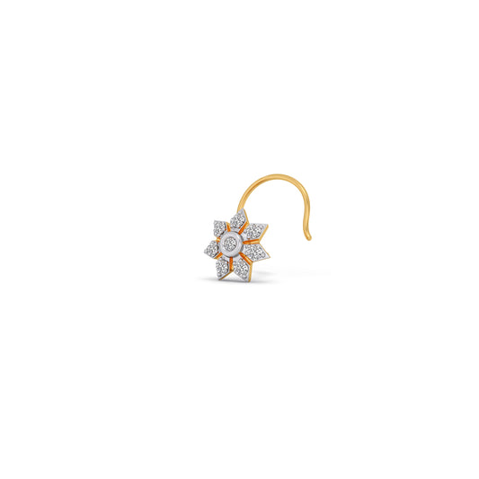 Princess Cut Diamond Bali Nose Pin Princess Cut Diamond Bali Nose Pin - Yellow