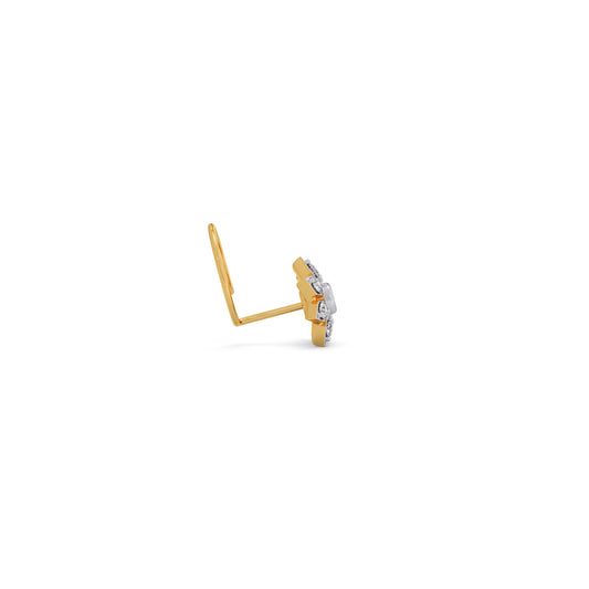 Princess Cut Diamond Bali Nose Pin Princess Cut Diamond Bali Nose Pin - Yellow