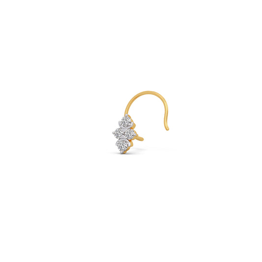 Diagonal Round Diamond Nose Pin Diagonal Round Diamond Nose Pin - Diagonal Round Diamond Nose Pin