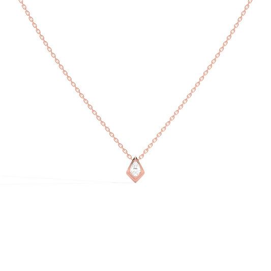 Luminous Pear Classic Solitaire Pendant Luminous Pear Classic Solitaire Pendant - Rose