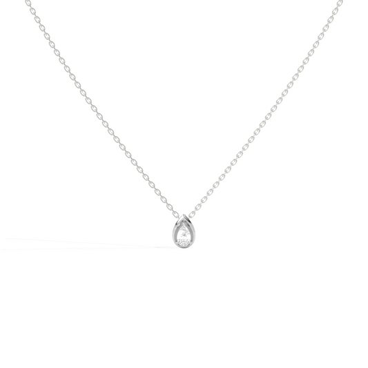 Pear Shape Diamond Pendant Necklace Pear Shape Diamond Pendant Necklace - White