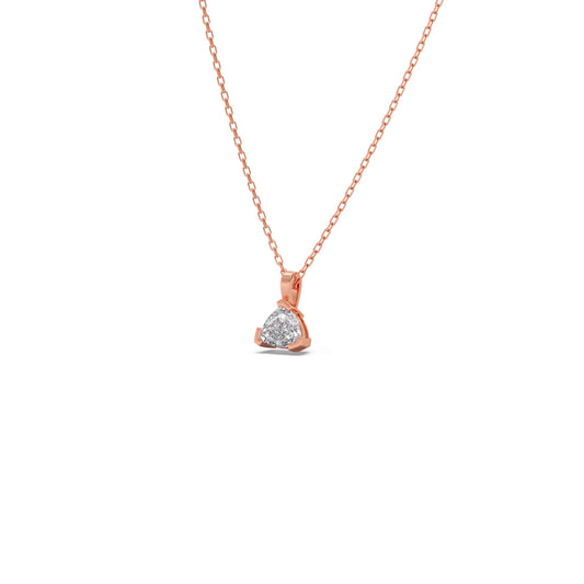 Half Bezel Set Trillion Cut Solitaire Pendant Necklace Half Bezel Set Trillion Cut Solitaire Pendant Necklace