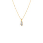Half Bezel Set Smallitaire Pin Shape Diamond Pendant Necklace Half Bezel Set Smallitaire Pin Shape Diamond Pendant Necklace