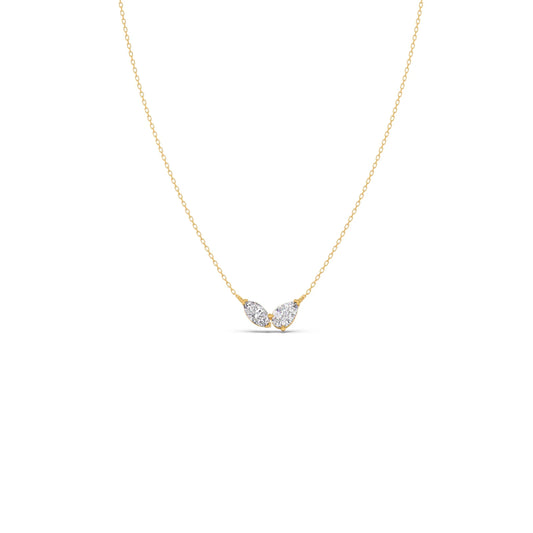 0.99ct Marquise & Oval Diamond Toi et Moi Pendant 0.99ct Marquise & Oval Diamond Toi et Moi Pendant - Yellow