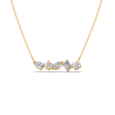 Fancy-Cut Diamond Bar Pendant