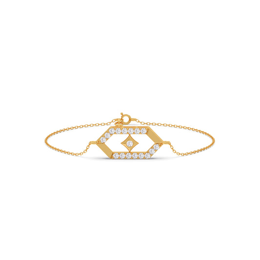 Hexa-Core Diamond Chain Bracelet Hexa-Core Diamond Chain Bracelet - Yellow