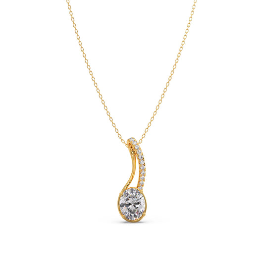 card-product Elegant Oval Diamond Drop Pendant