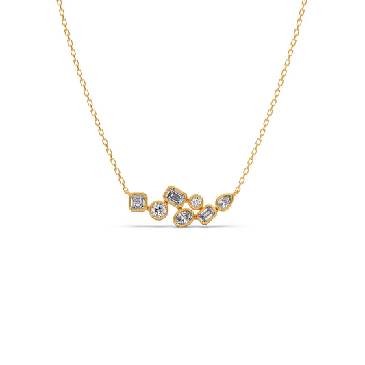 card-product Bezel Set Multi-Shape Diamond Pendant